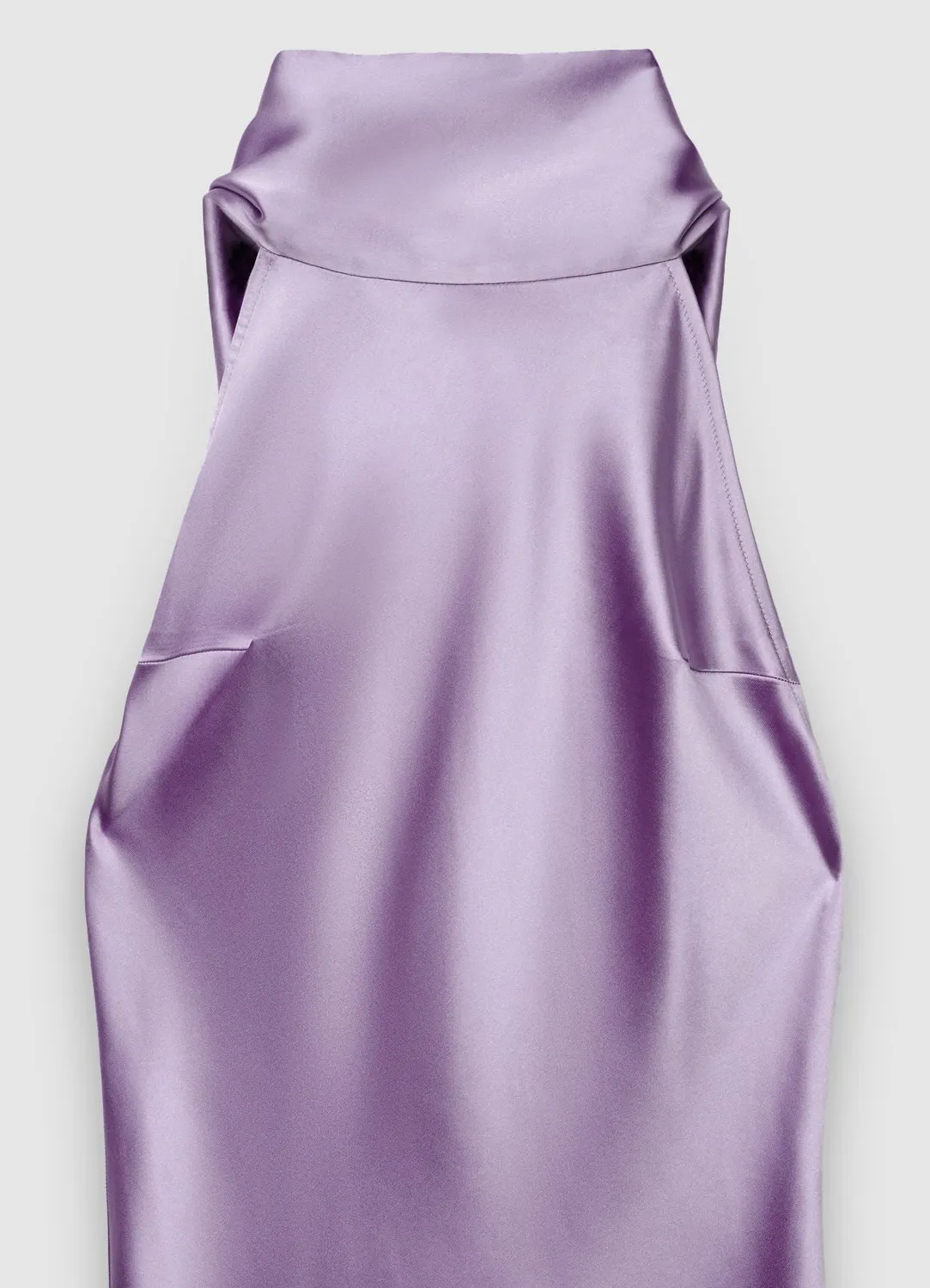 Calliope Atelier robe longue satin col américain