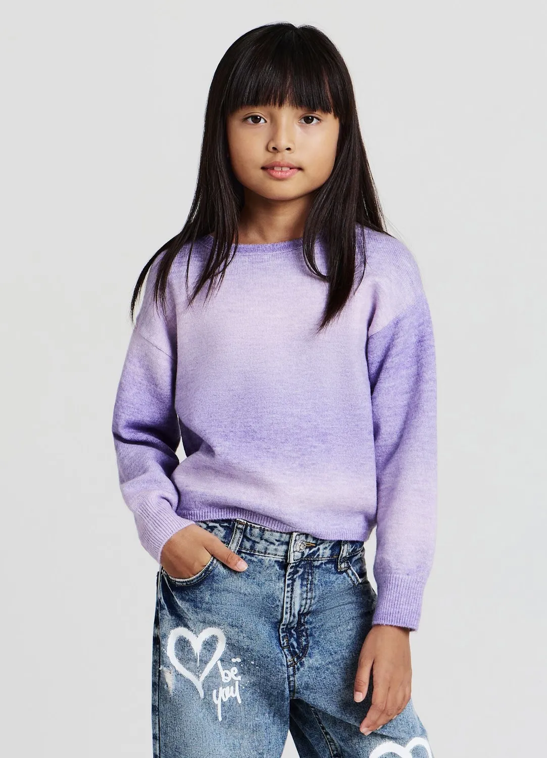 Calliope pull fille dégradé col rond