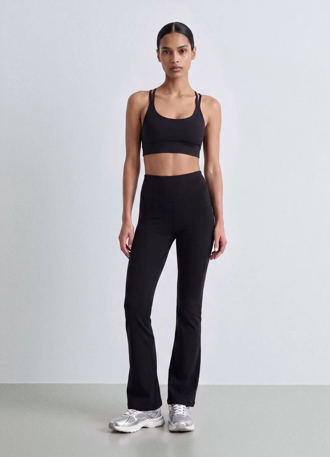 Calliope legging taille haute femme évasé uni