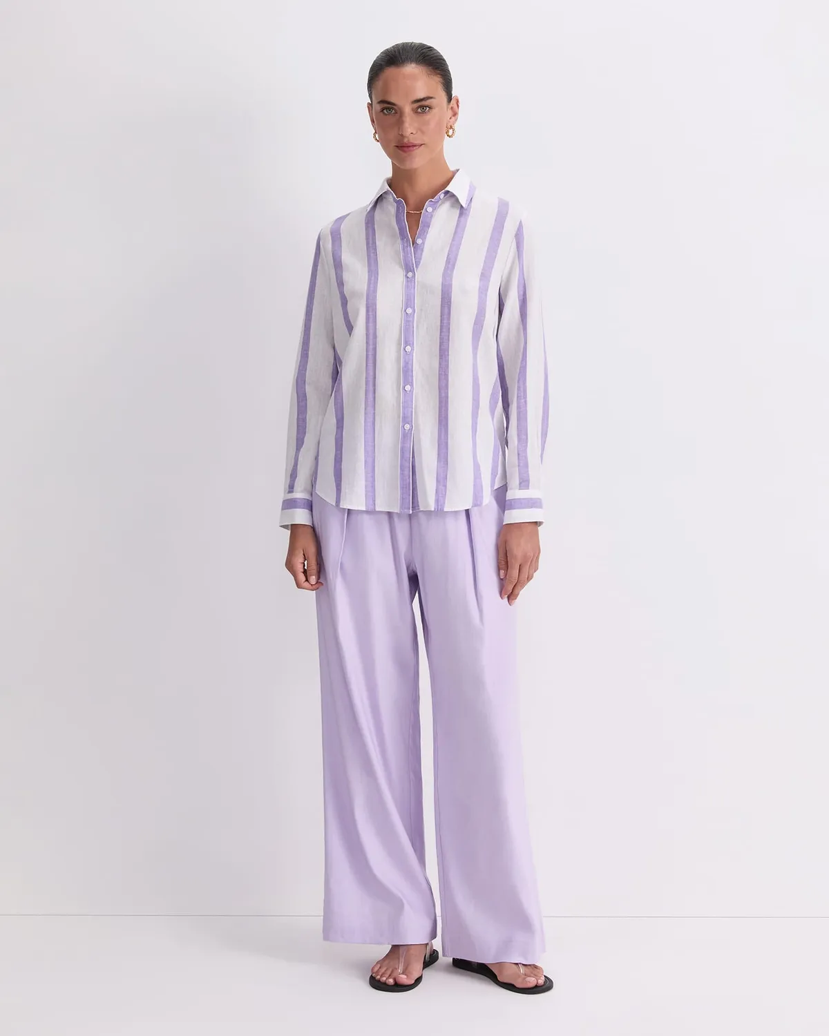 SportsCraft Dee chemise lin rayée femme