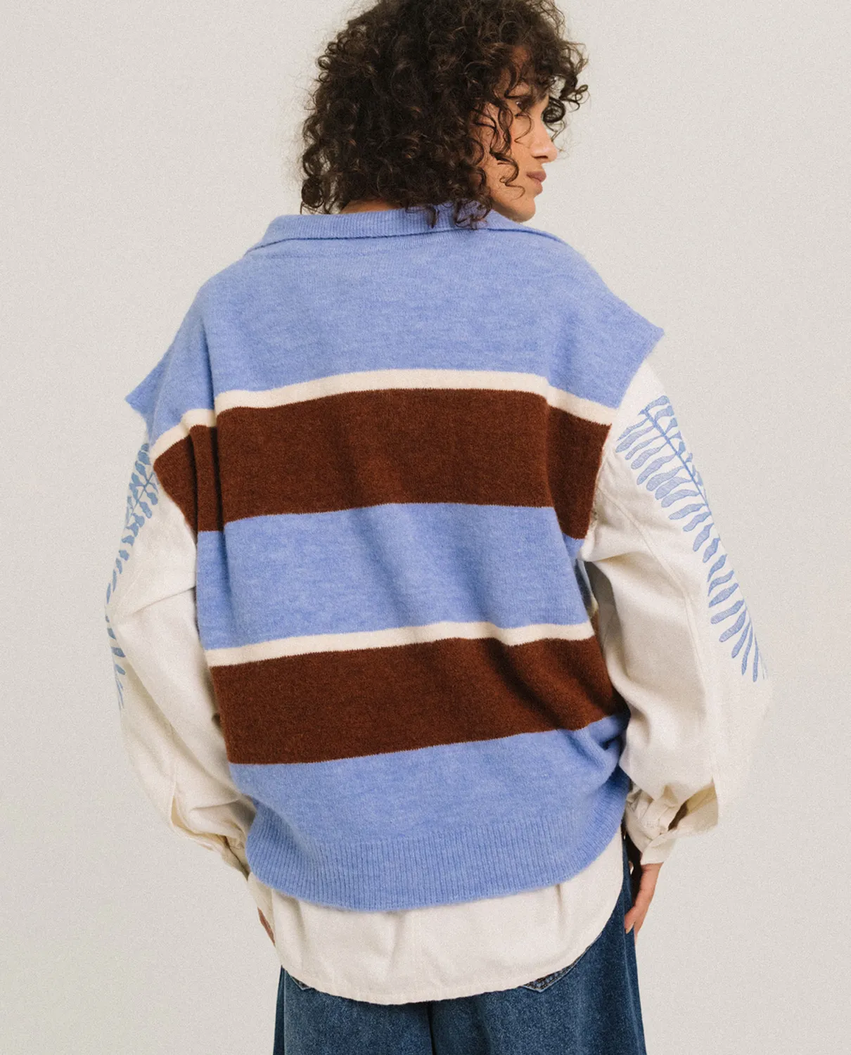 Tinsels Uxue pull sans manches ciel laine chaude