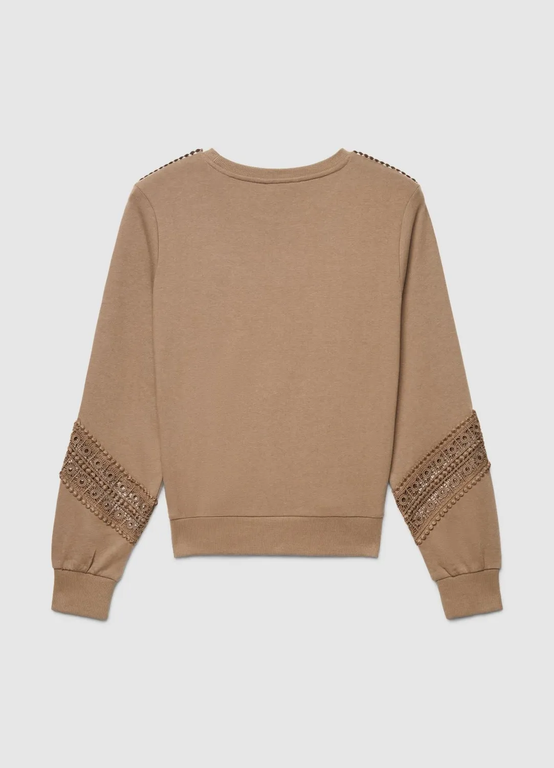 Calliope sweat col rond brodé femme manches longues