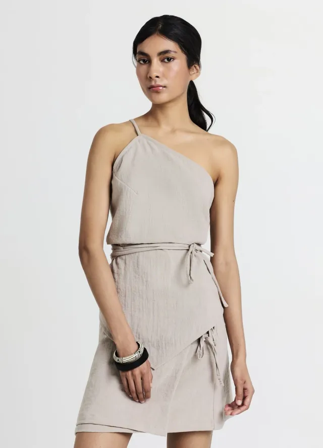 Calliope top asymétrique noué femme TU une épaule