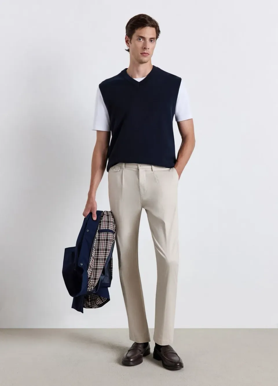 Calliope pantalon chino homme coupe droite taille elastique