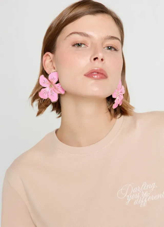 Calliope boucles d'oreilles fleurs brillantes