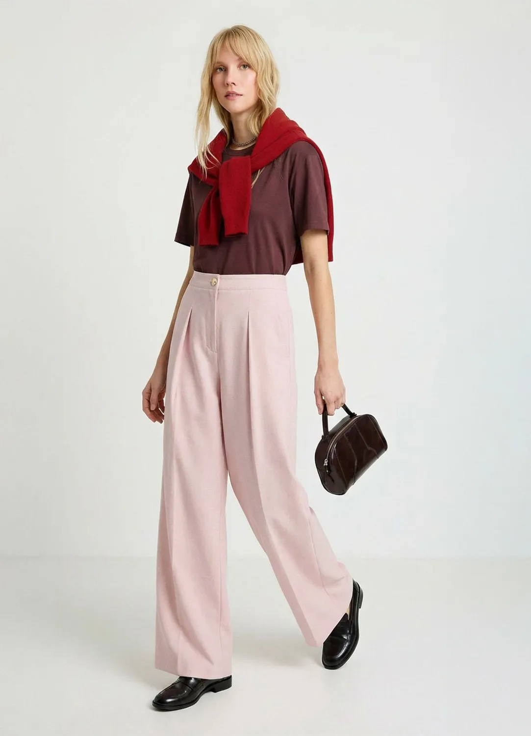 Calliope pantalon palazzo à pinces femme fluide