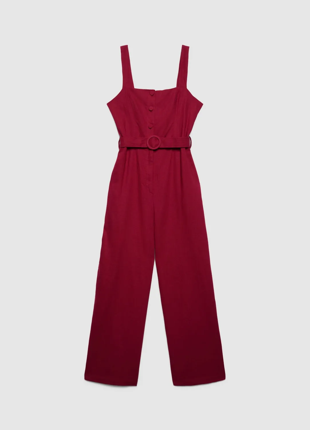 Calliope combinaison longue lin femme boutons ceinture