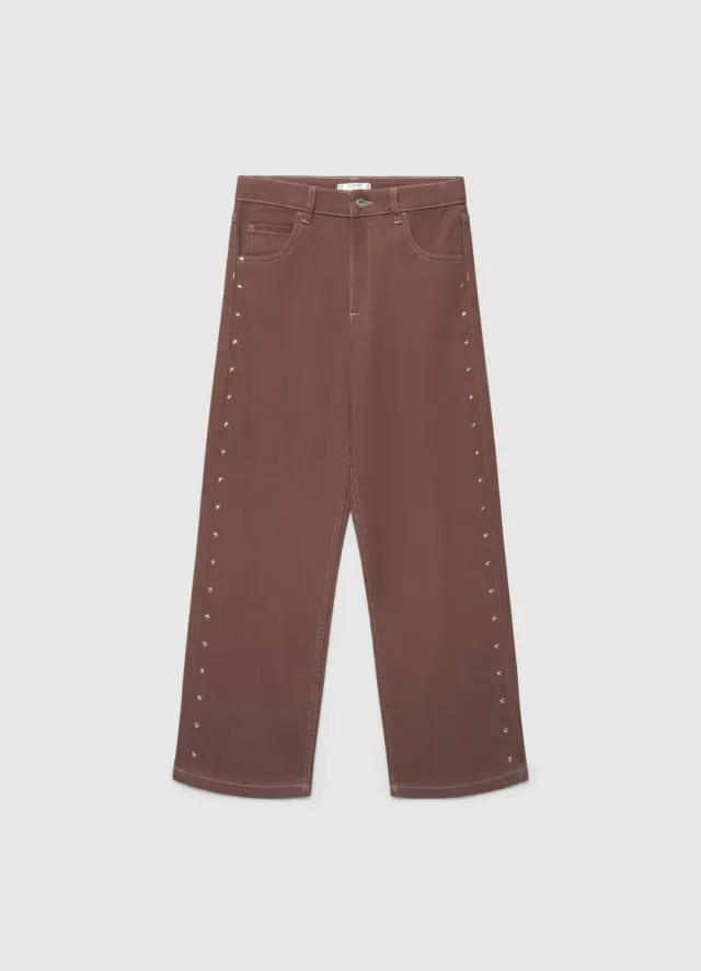 Calliope pantalon wide leg fille clous étoile