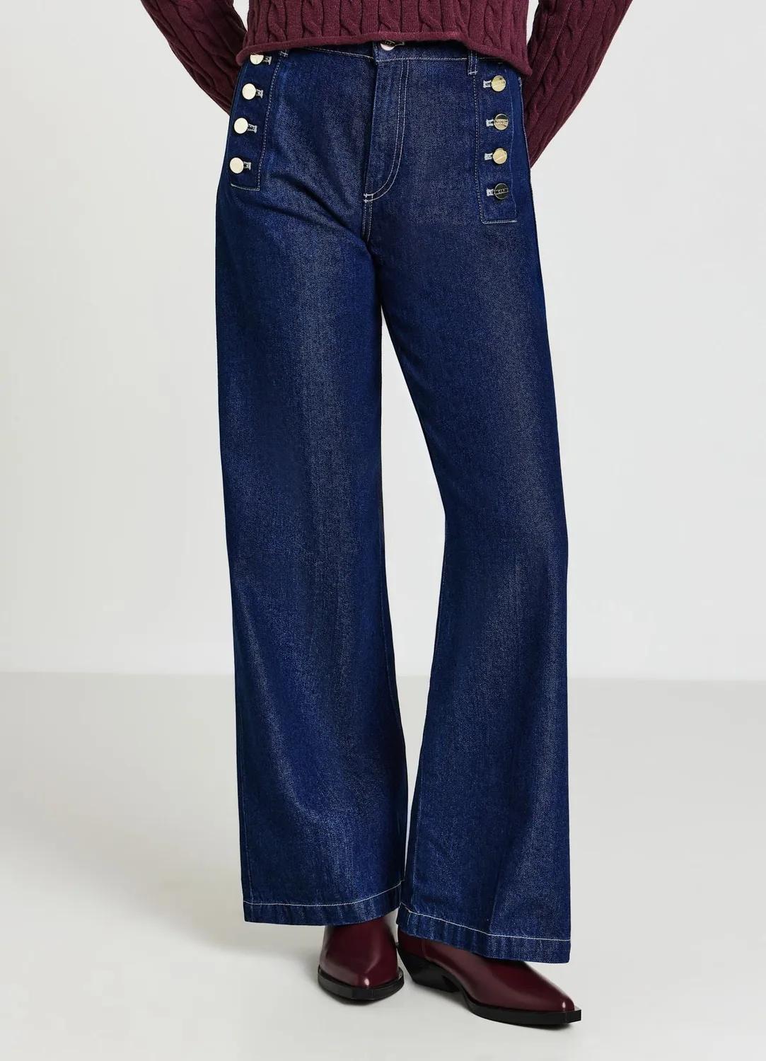 Calliope jean palazzo femme 42 boutons