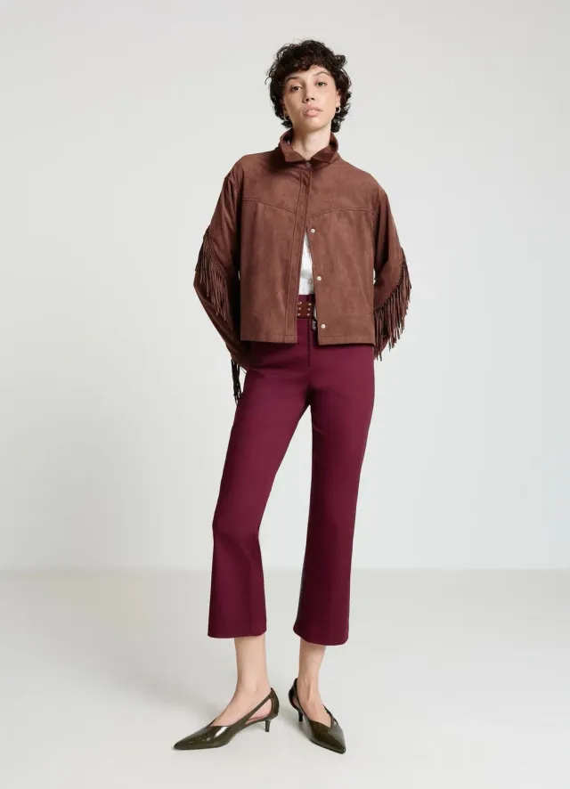 Calliope pantalon cropped flare femme coton