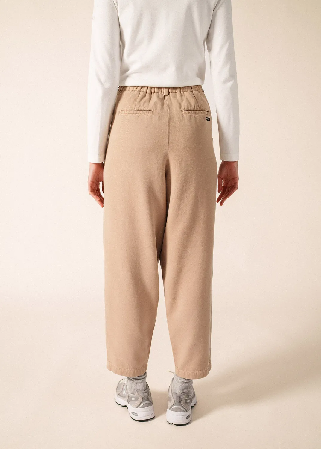 Saint James Barrel pantalon beige foncé coton