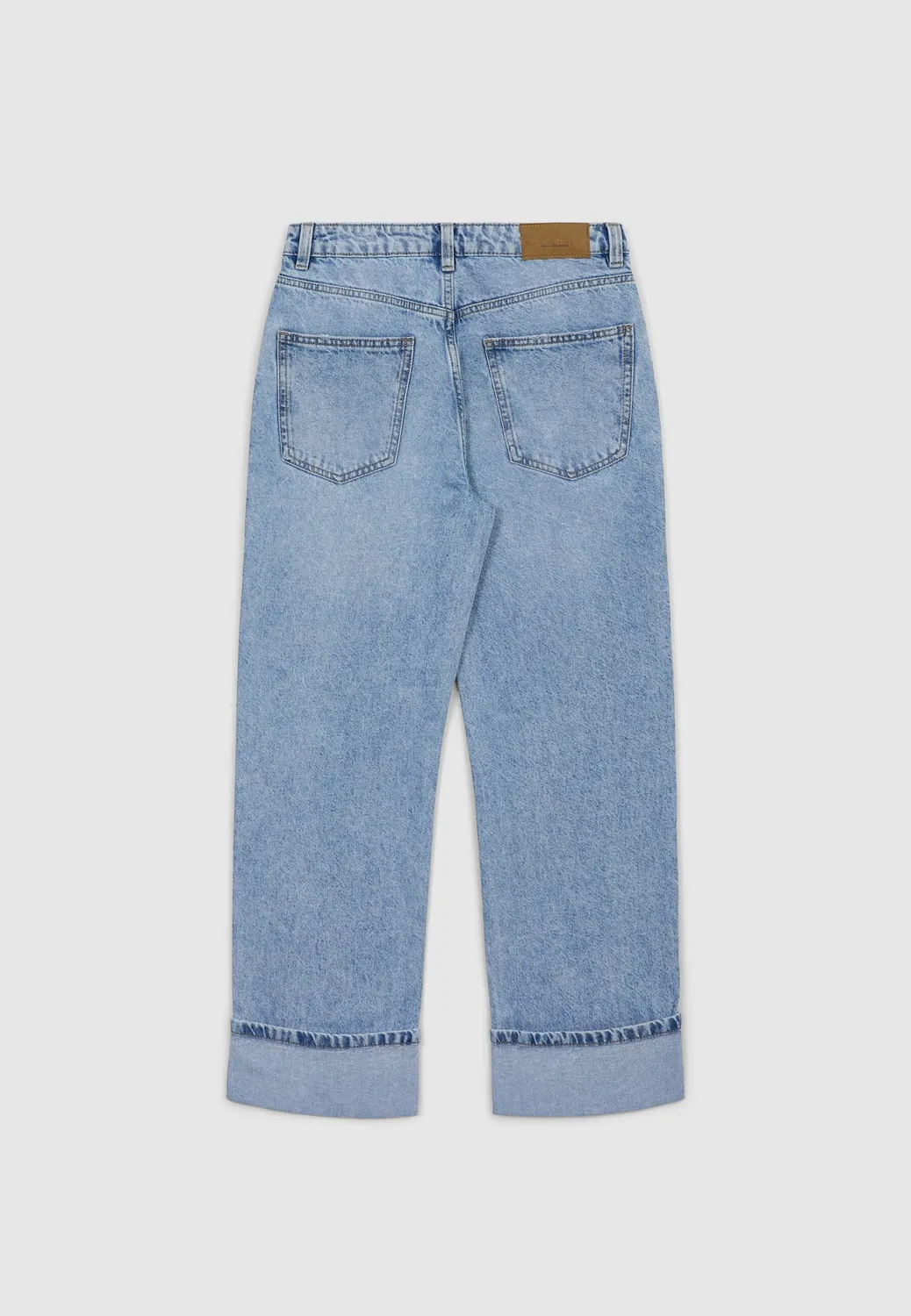 Calliope jean straight femme à revers coupe regular