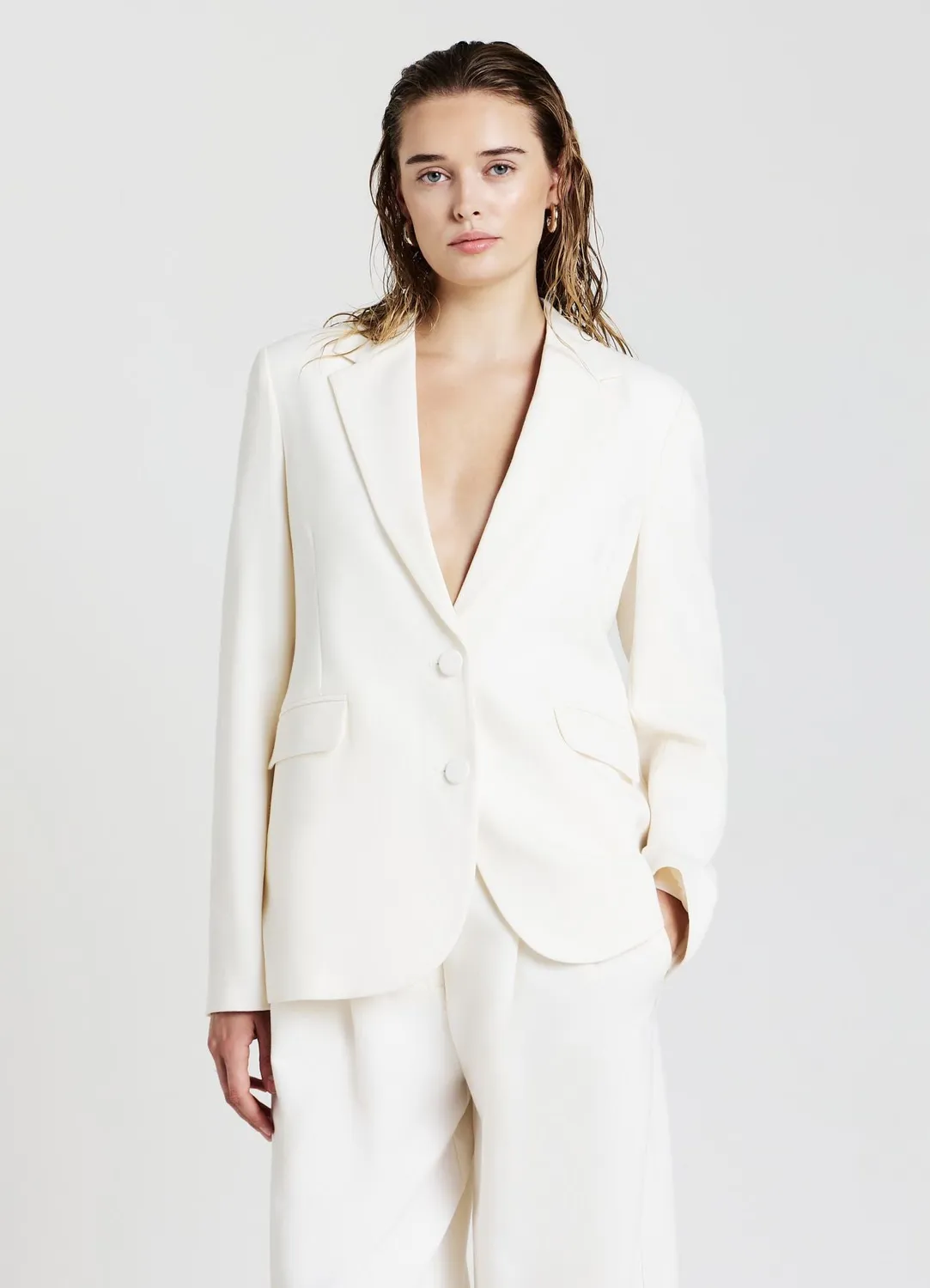 Calliope blazer droit dos ouvert femme cérémonie