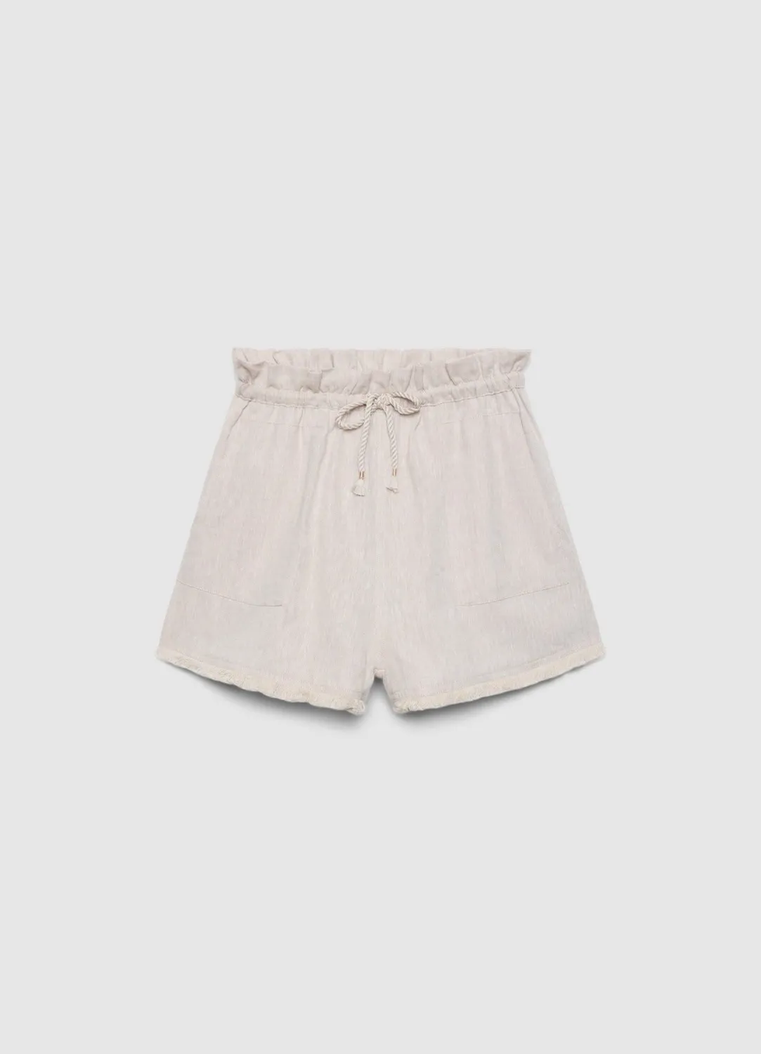 Calliope short lin femme franges taille haute