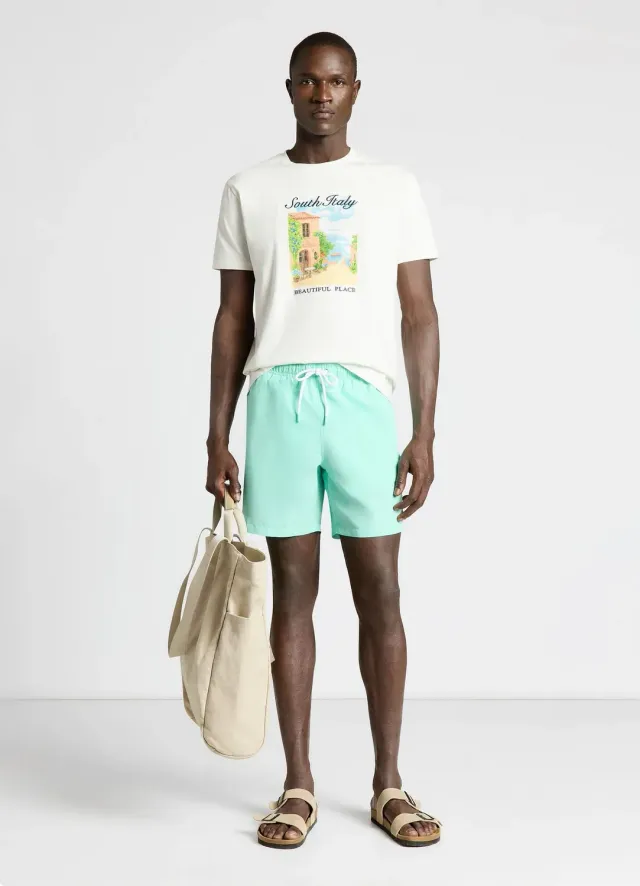 Calliope short de bain homme uni cordon