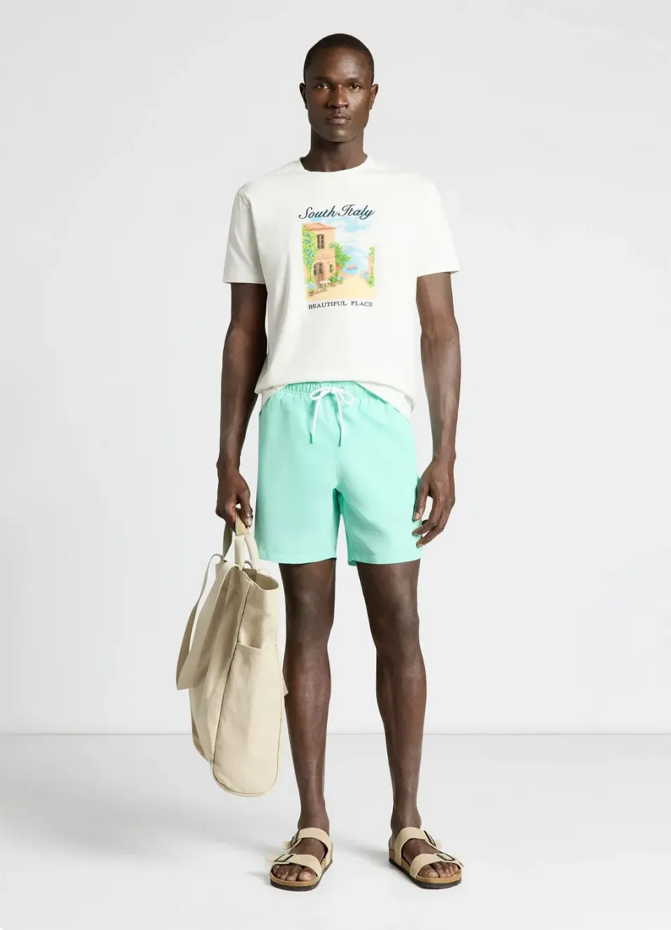 Calliope short de bain homme uni cordon