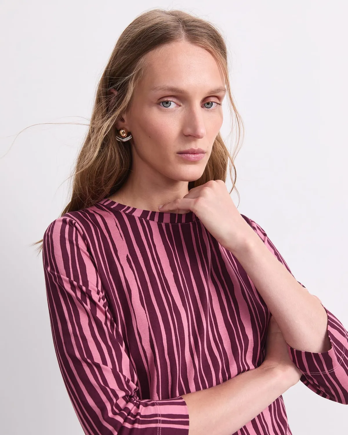 Sportscraft Stripe Print Mercerised tee rayé femme 3/4