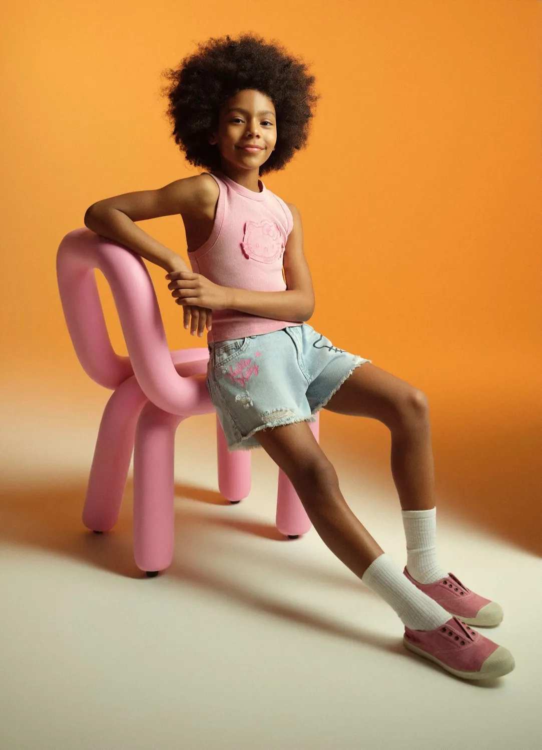 Calliope top Hello Kitty fille 10-11 ans côtelé