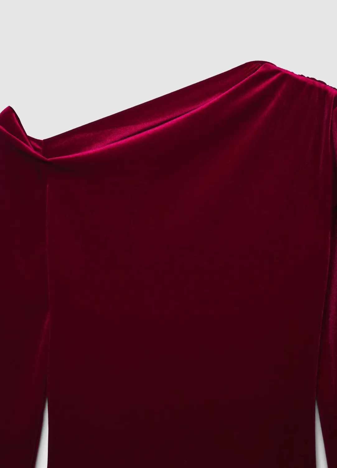 Calliope top asymétrique drapé femme uni