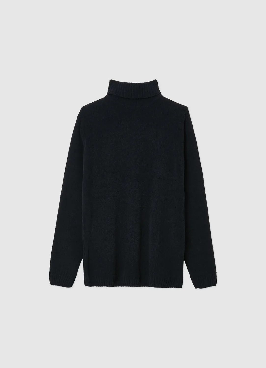Calliope pull col roule chenille homme uni manches longues