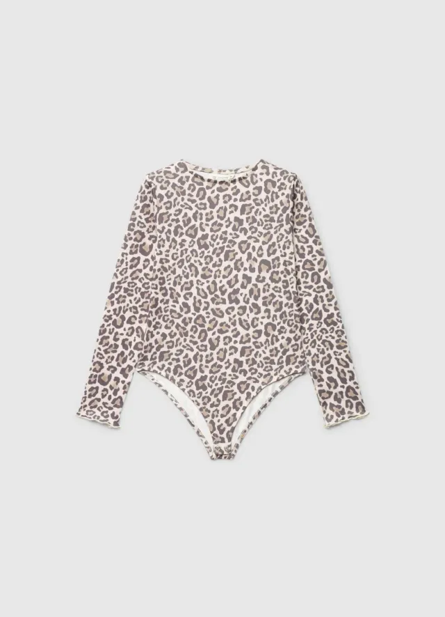 Calliope Body animalier body fille manches longues imprimé