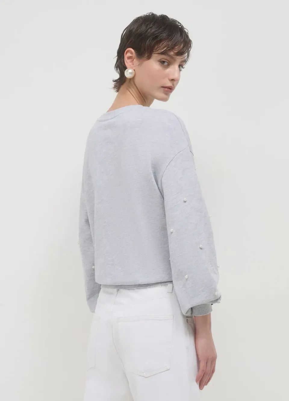 Calliope sweat perles femme col rond