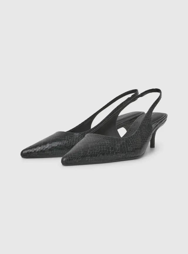 Calliope Décolleté slingback escarpins pointe effilée imprimé
