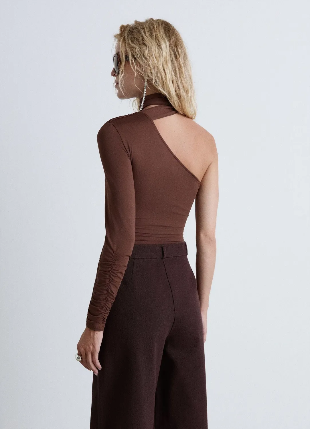 Calliope monospalla col foulard body femme drapé