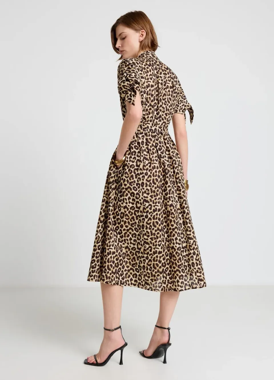 Calliope Atelier robe chemisier femme animalier ceinture