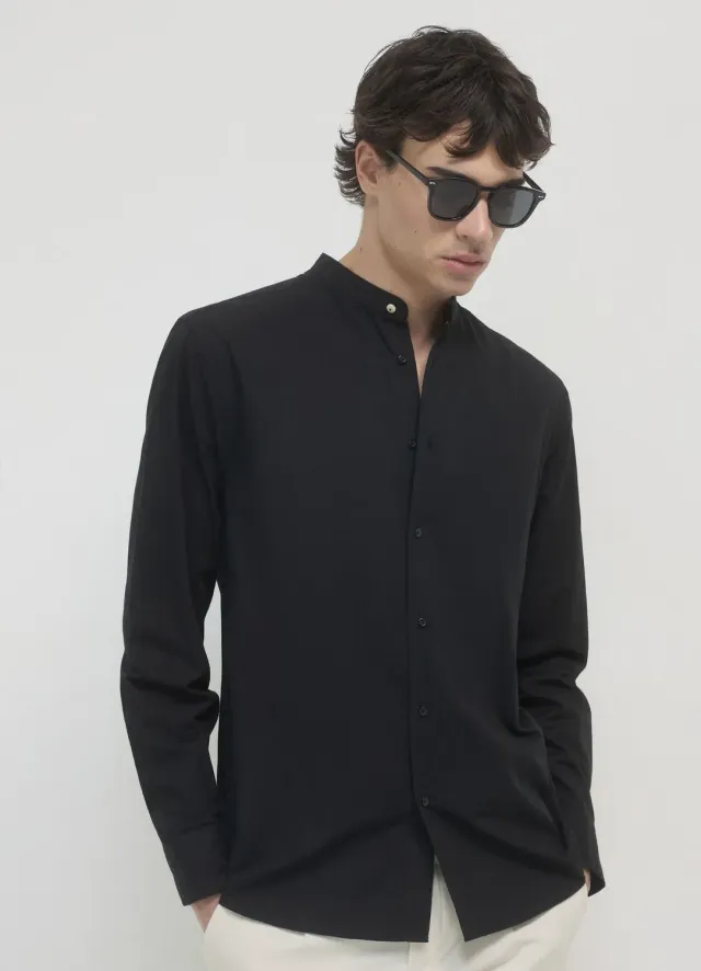 Calliope chemise coréenne homme côtelée boutonnée