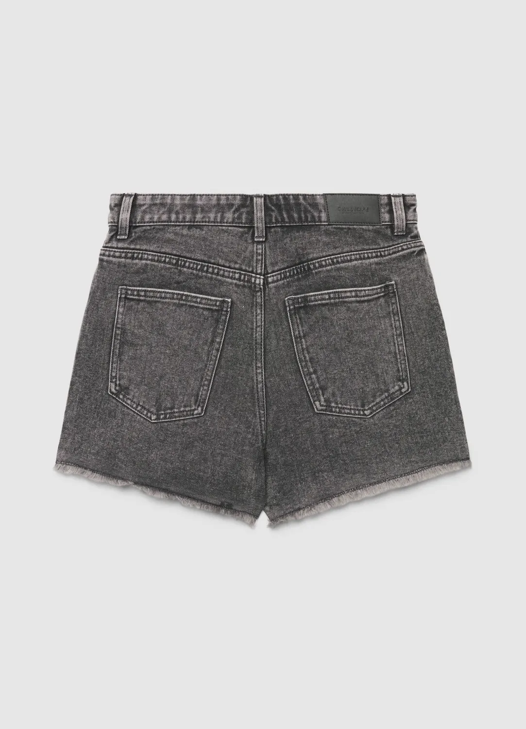 Calliope short jean mom femme taille haute effiloché