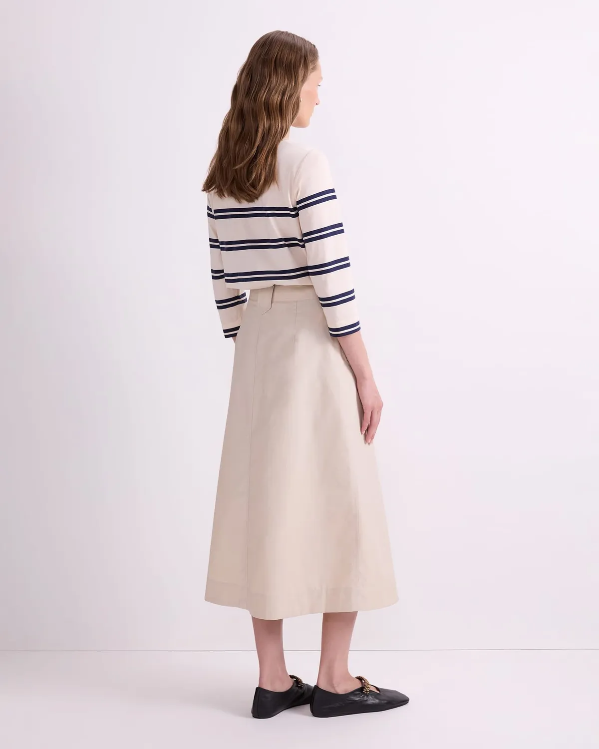 Sportscraft Audrey jupe midi boutonnée poches