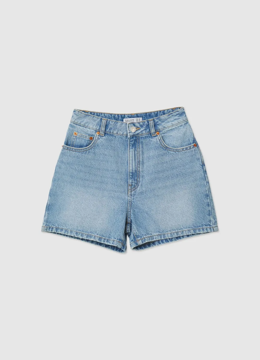 Calliope bermuda denim taille haute short femme