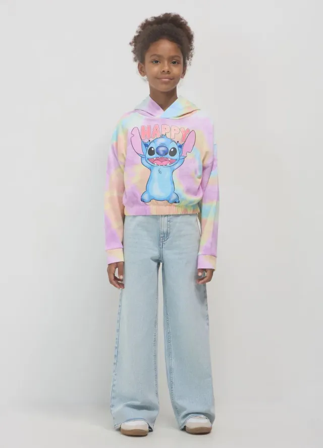 Calliope sweat capuche Stitch fille coton