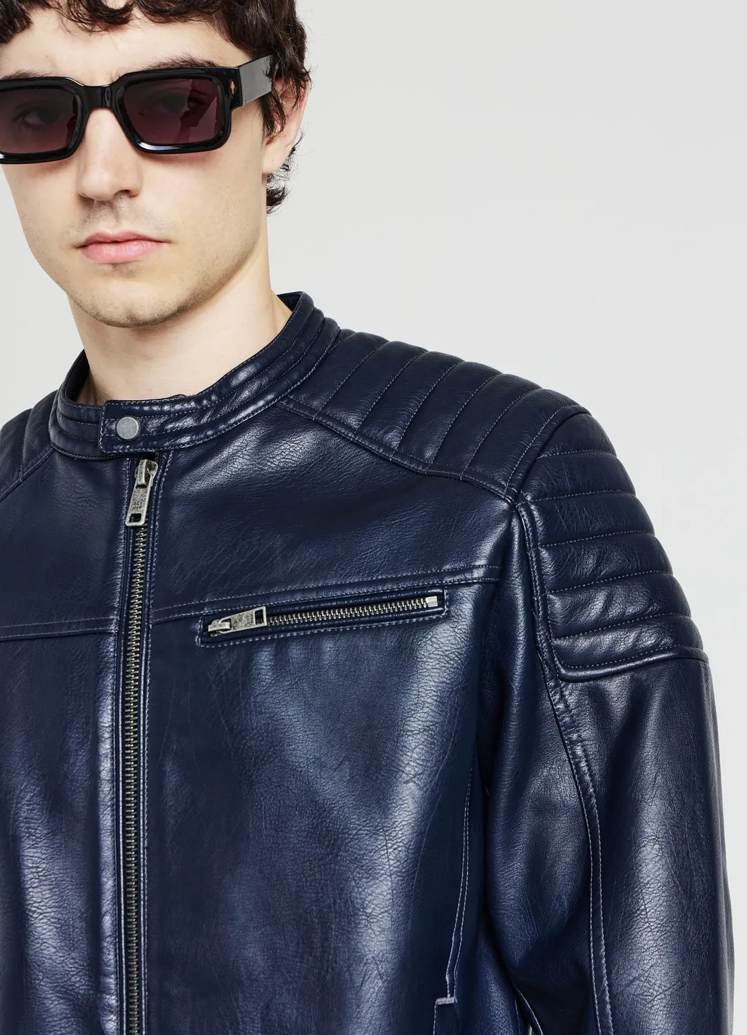 Calliope blouson biker homme simili cuir