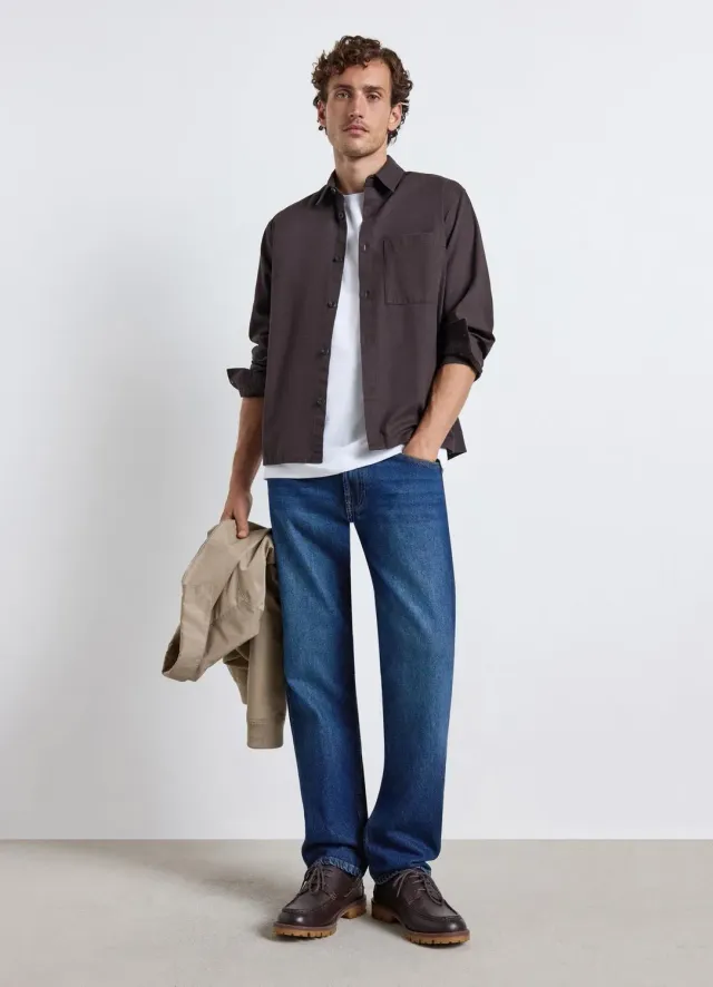 Calliope T-shirt homme col rond uni coton