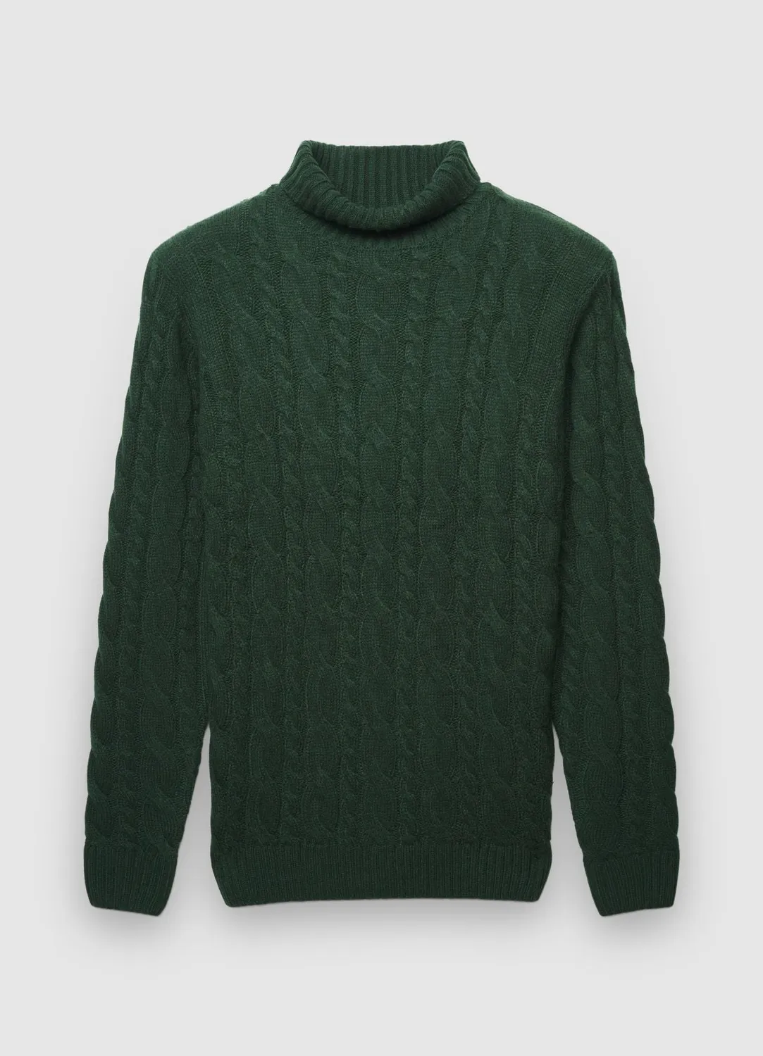 Calliope pull col roulé homme torsades uni