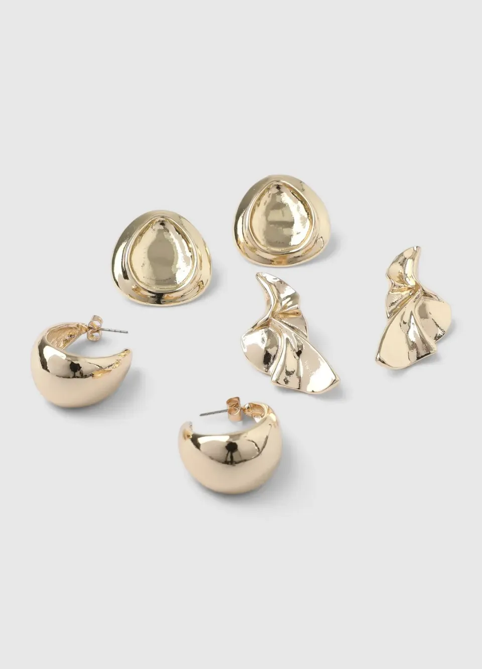 Calliope Pack 3 boucles d'oreilles bold unies