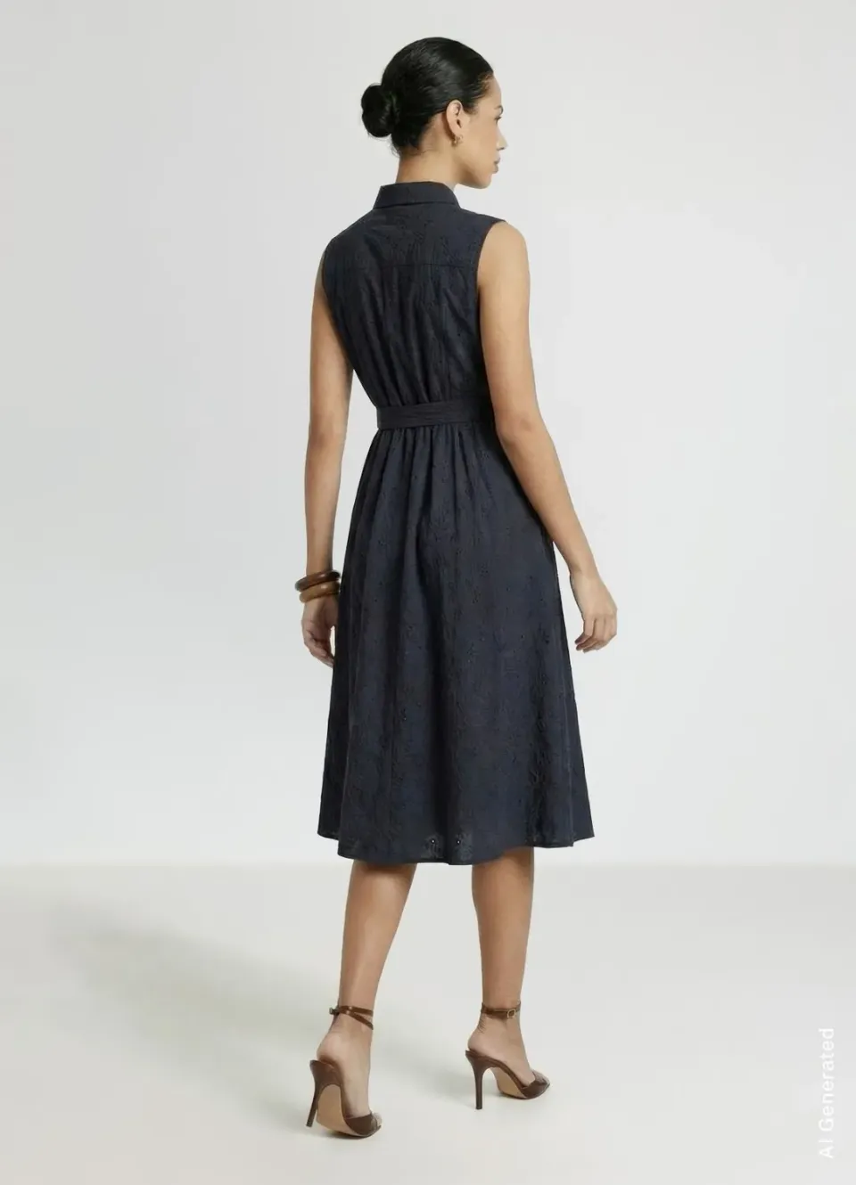 Calliope Chemisier robe femme sangallo ceinture midi