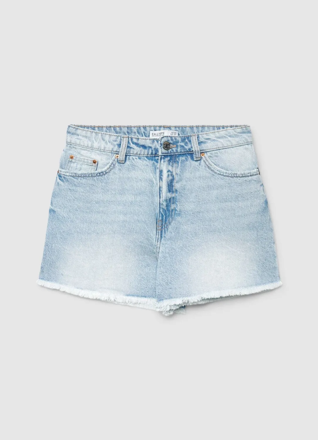 Calliope Short jean mom femme effrangé