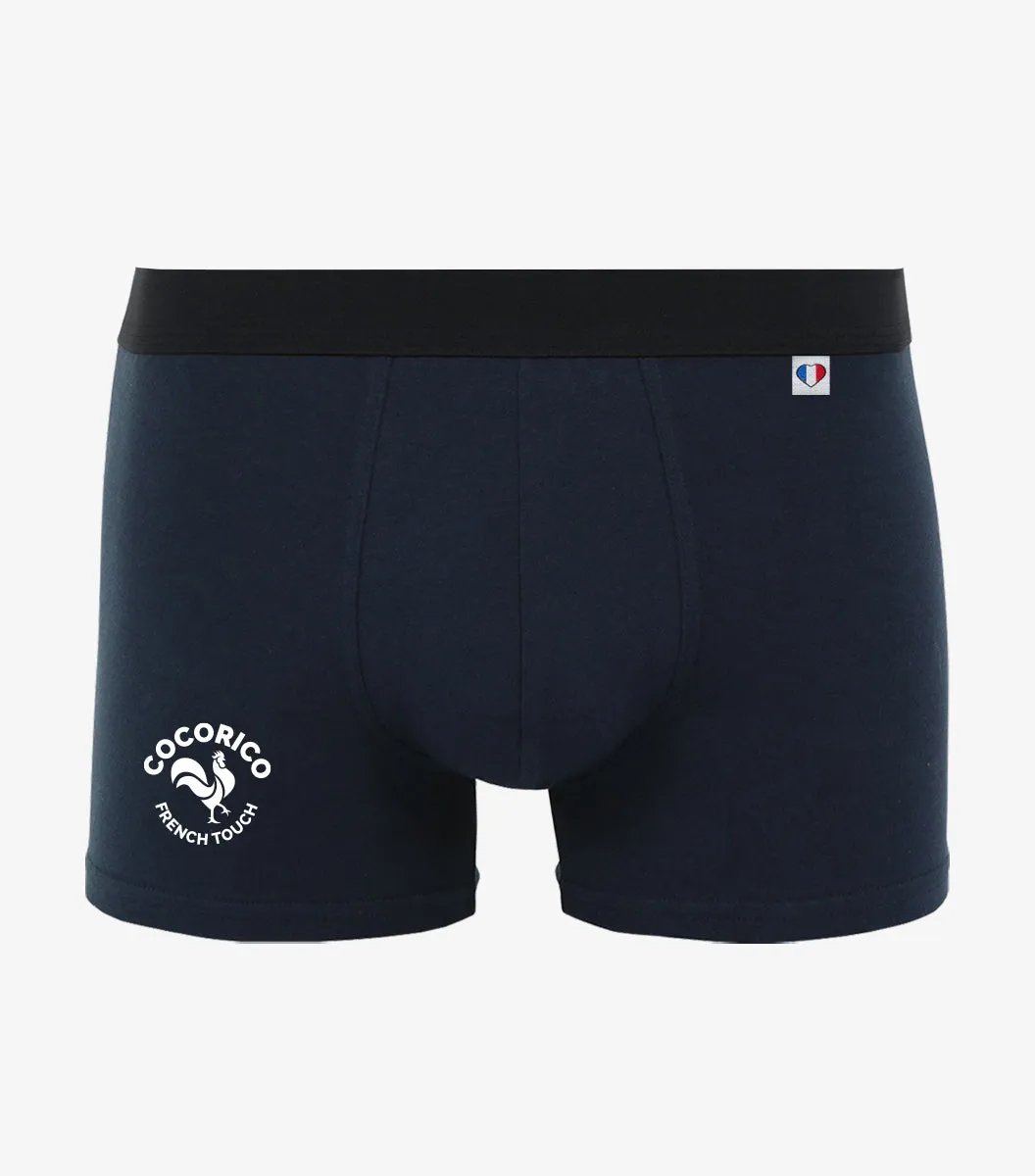 Cocorico Coq Français Boxer Homme Marine Coton