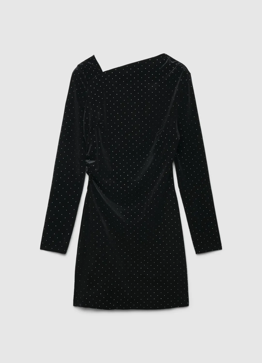 Calliope Vestito pois robe courte chenille manches longues