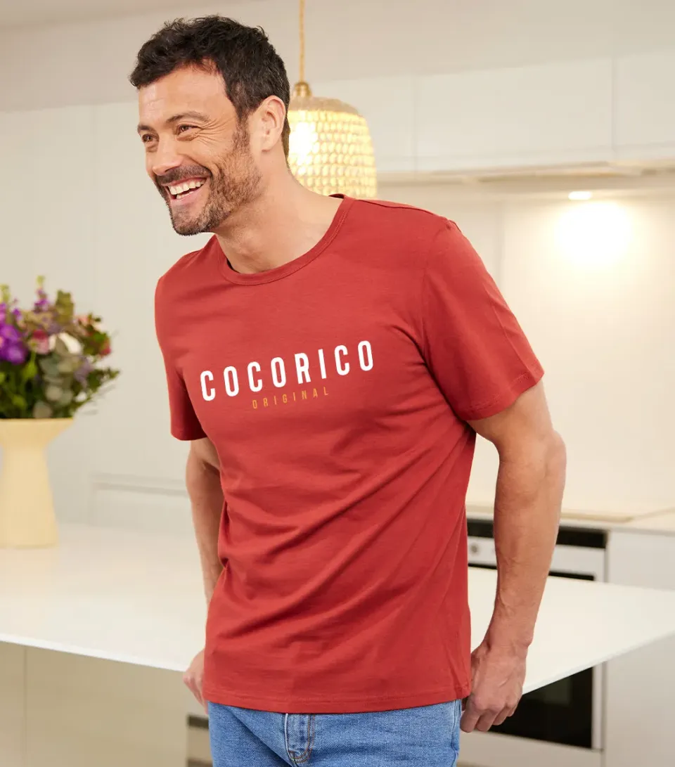 Cocorico T-shirt Homme Terracotta Signature Coton