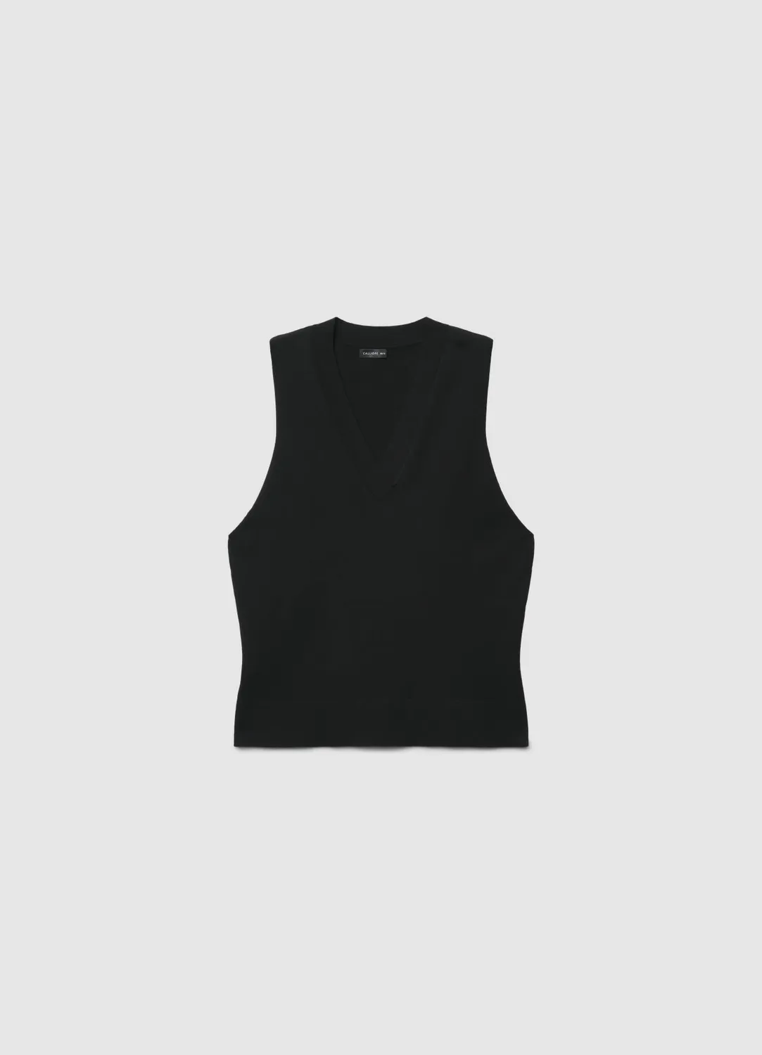 Calliope gilet pull sans manches col V uni
