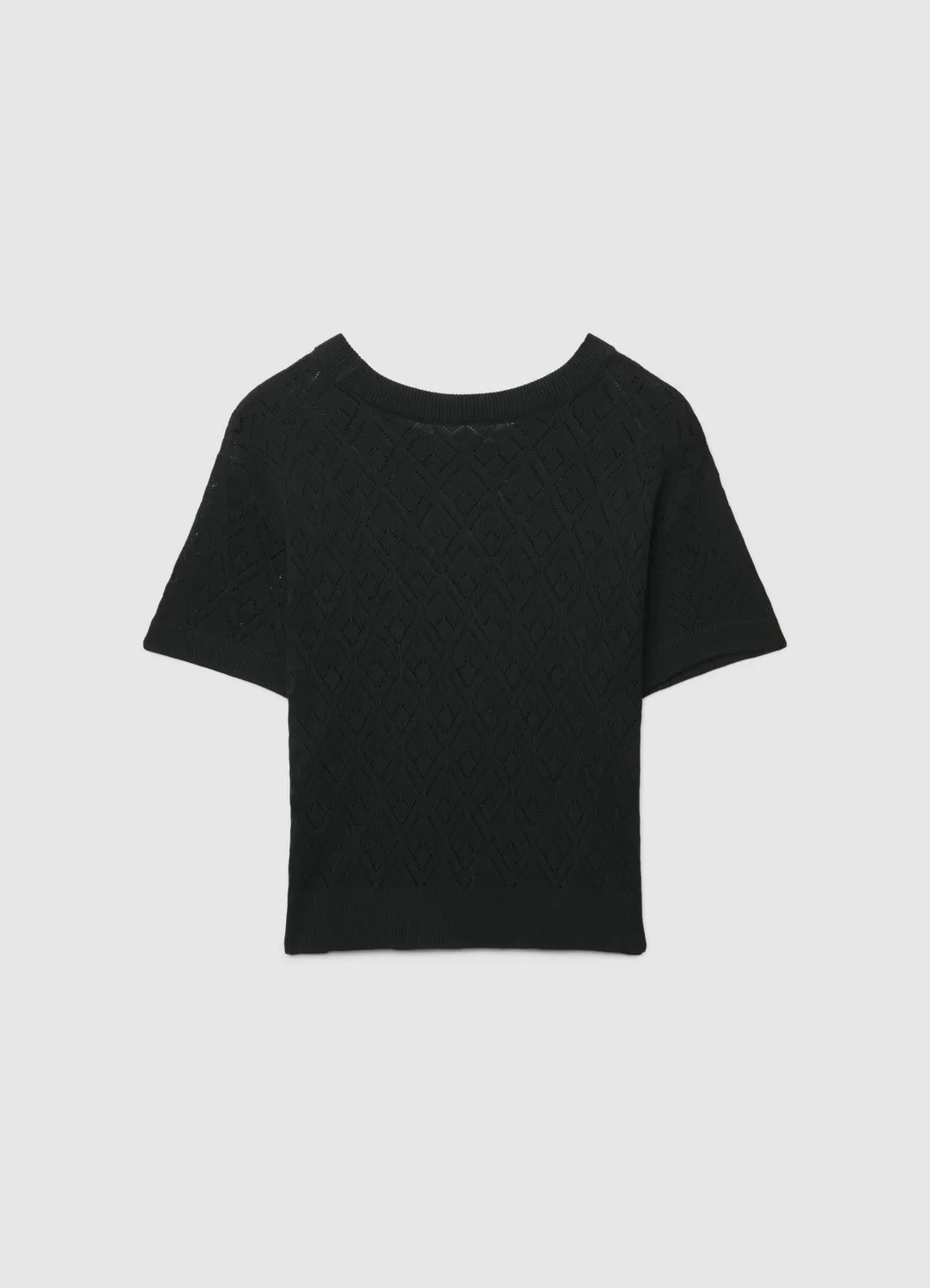Calliope t-shirt femme ajouré uni col rond