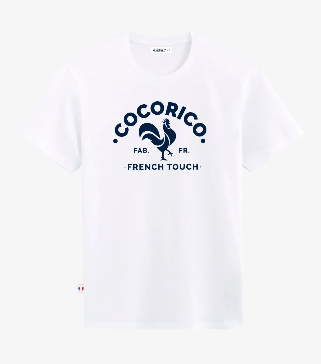 Cocorico Coq Français Blanc t-shirt homme blanc coton