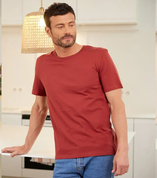 Cocorico Intemporel t-shirt homme terracotta coton
