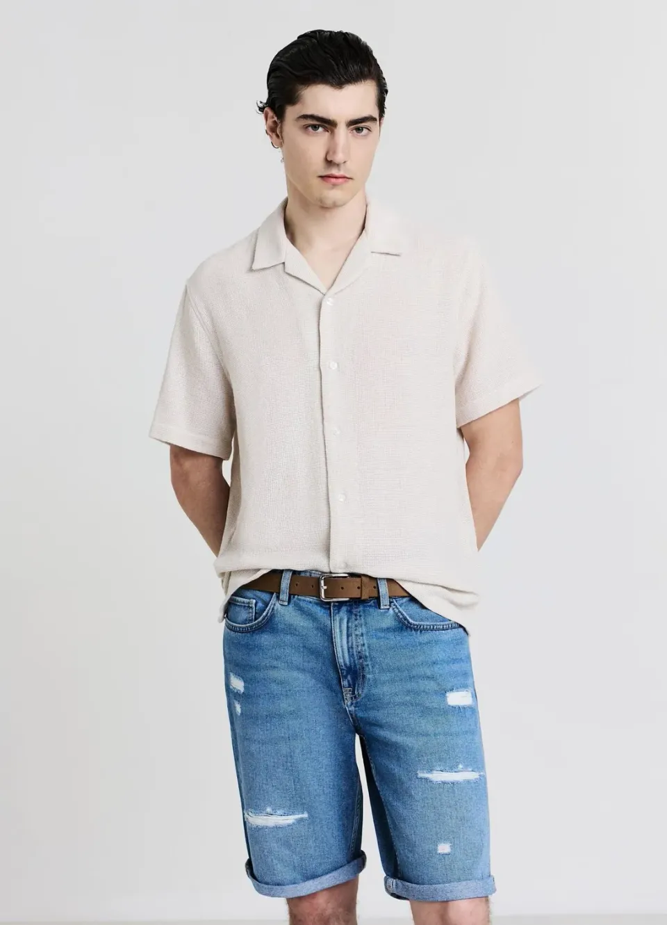 Calliope short jean homme déchiré coupe regular