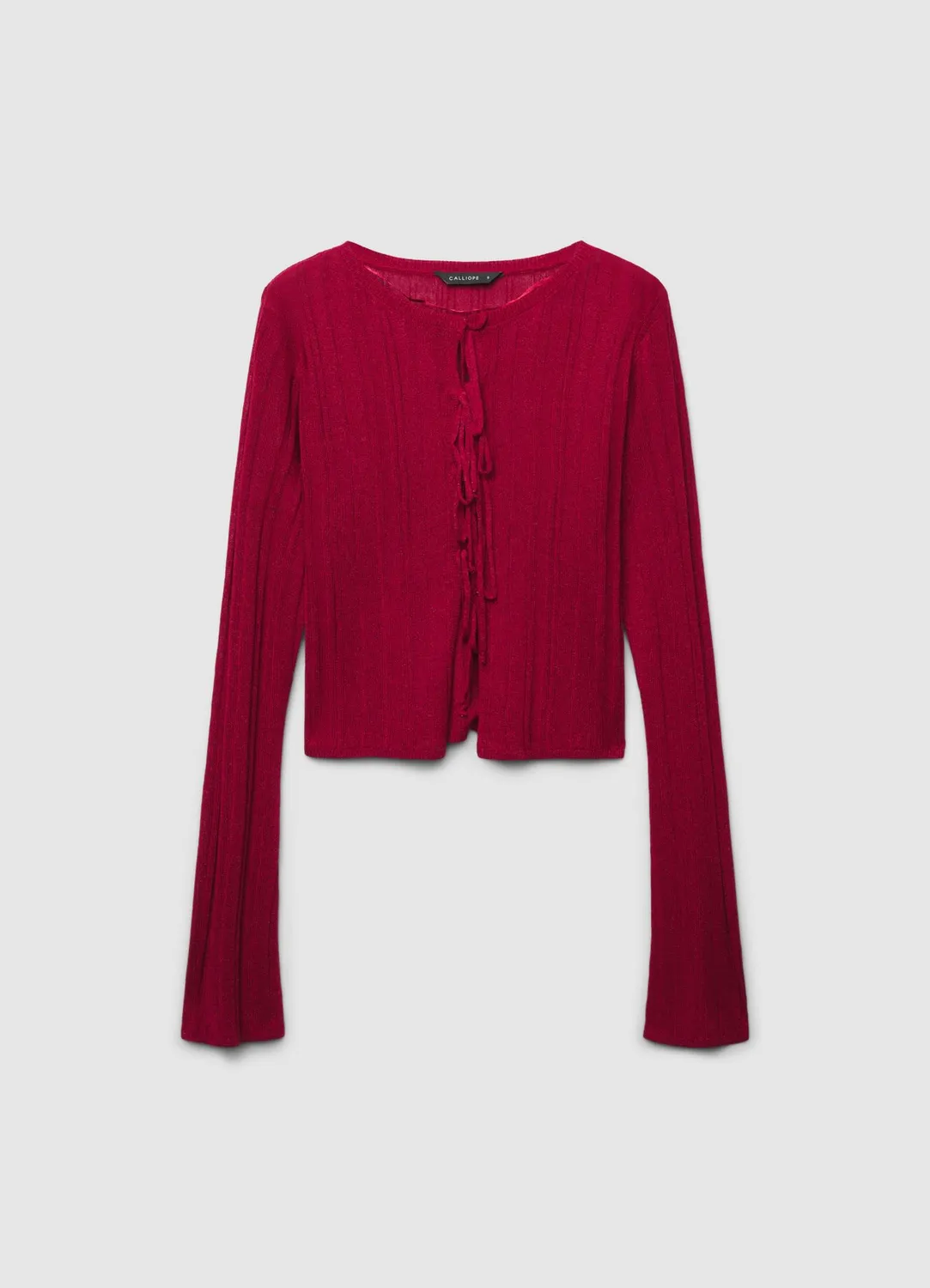 Calliope cardigan à lacets femme côtelé