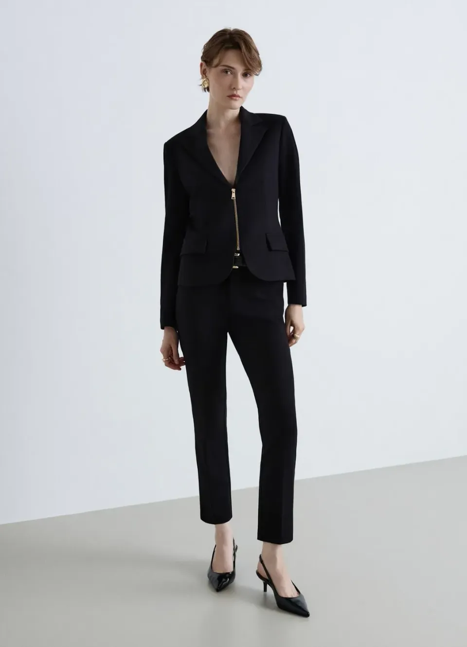 Calliope veste femme zippée à revers structurée